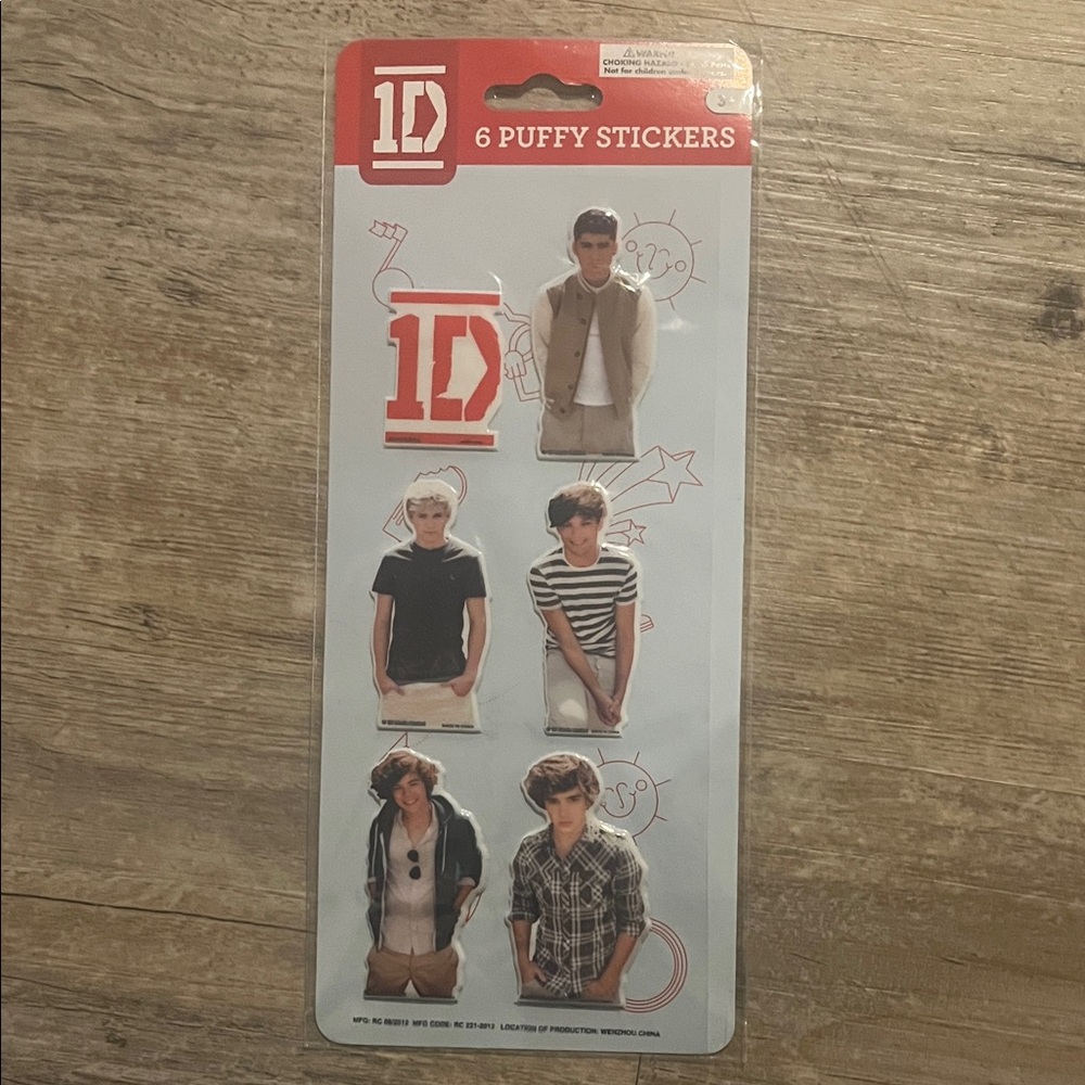 1D Puffy Stickers Set